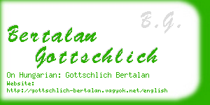 bertalan gottschlich business card